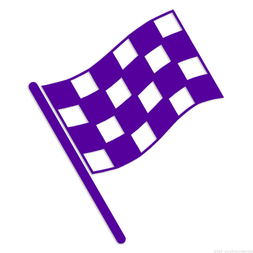 Checkered Flag Winner - Decal Sticker - Multiple Colors & Sizes